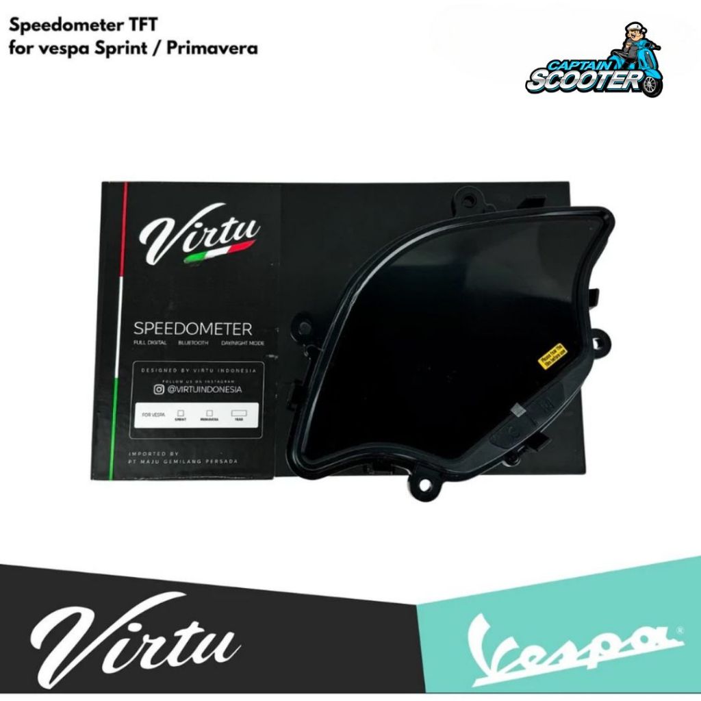 VIRTU Speedometer Speedo TFT Vespa Sprint Primavera