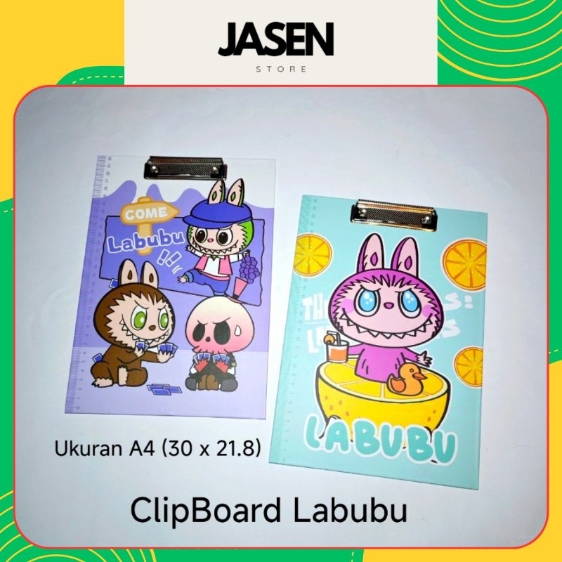

ClipBoard Labubu Ukuran A4 / Papan Dada Labubu / Papan Alas Ujian labubu