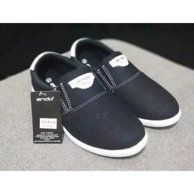 SEPATU SLIP ON ANDO SURVA/ SEPATU SLIP ON ANDO BONDY/ SEPATU SLIP ON GIVY NA ABU-ABU
