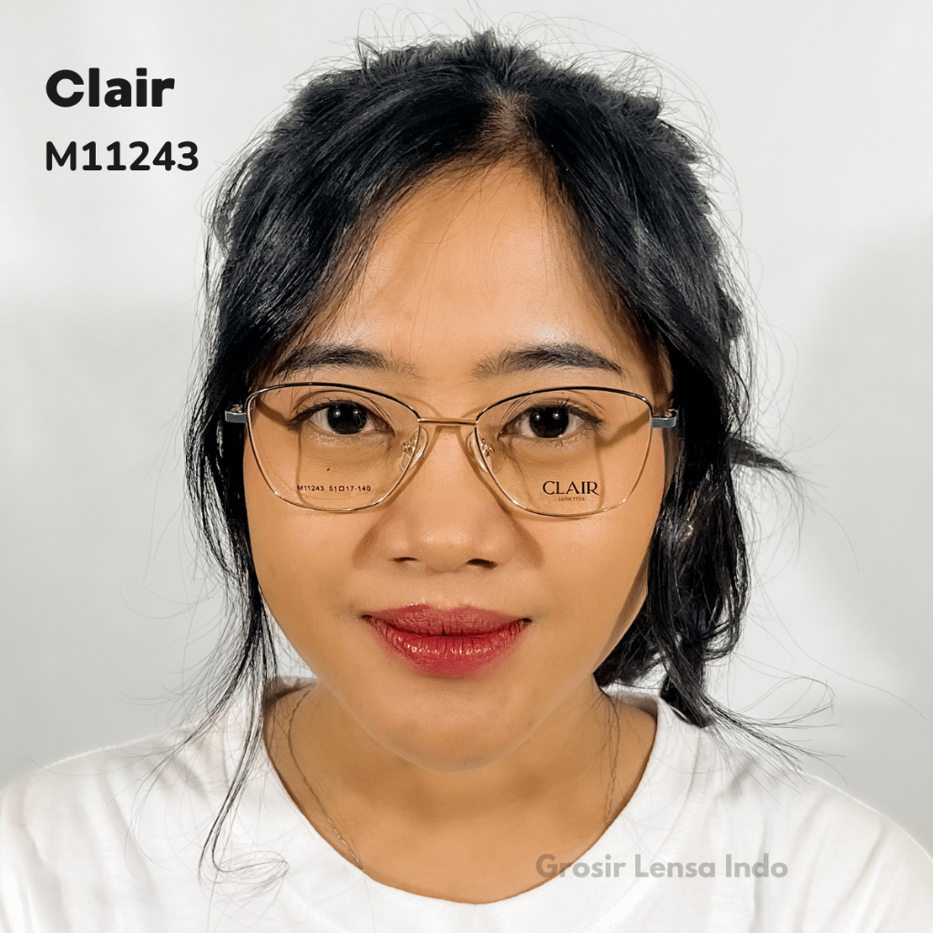FRAME KACAMATA PRIA / WANITA ORIGINAL CLAIR M11243 Lebar Frame 140 Size 51 Bridge 17 Full Frame Mode