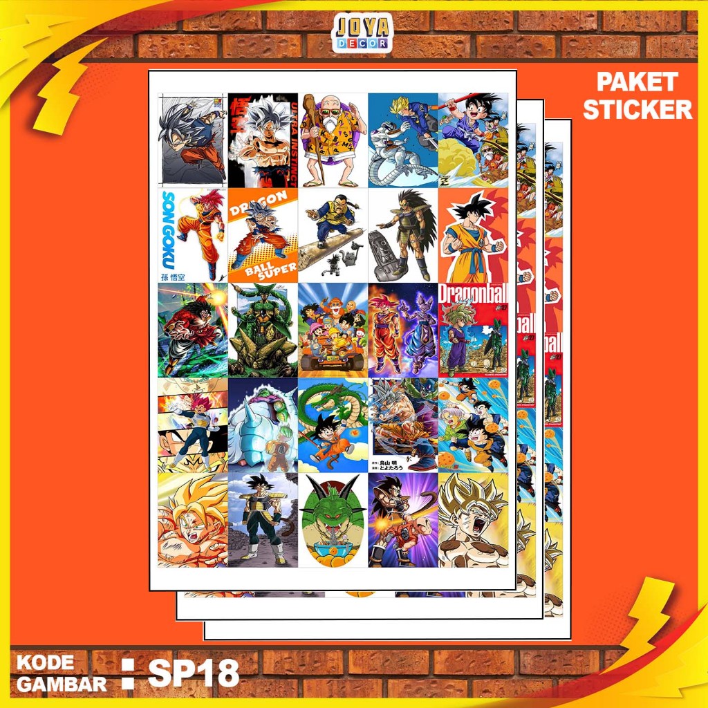 

GAMBAR STICKER SON GOKU / STIKER SON GOKU / PAKET STIKER SON GOKU PER 25 PCS / KODESP18