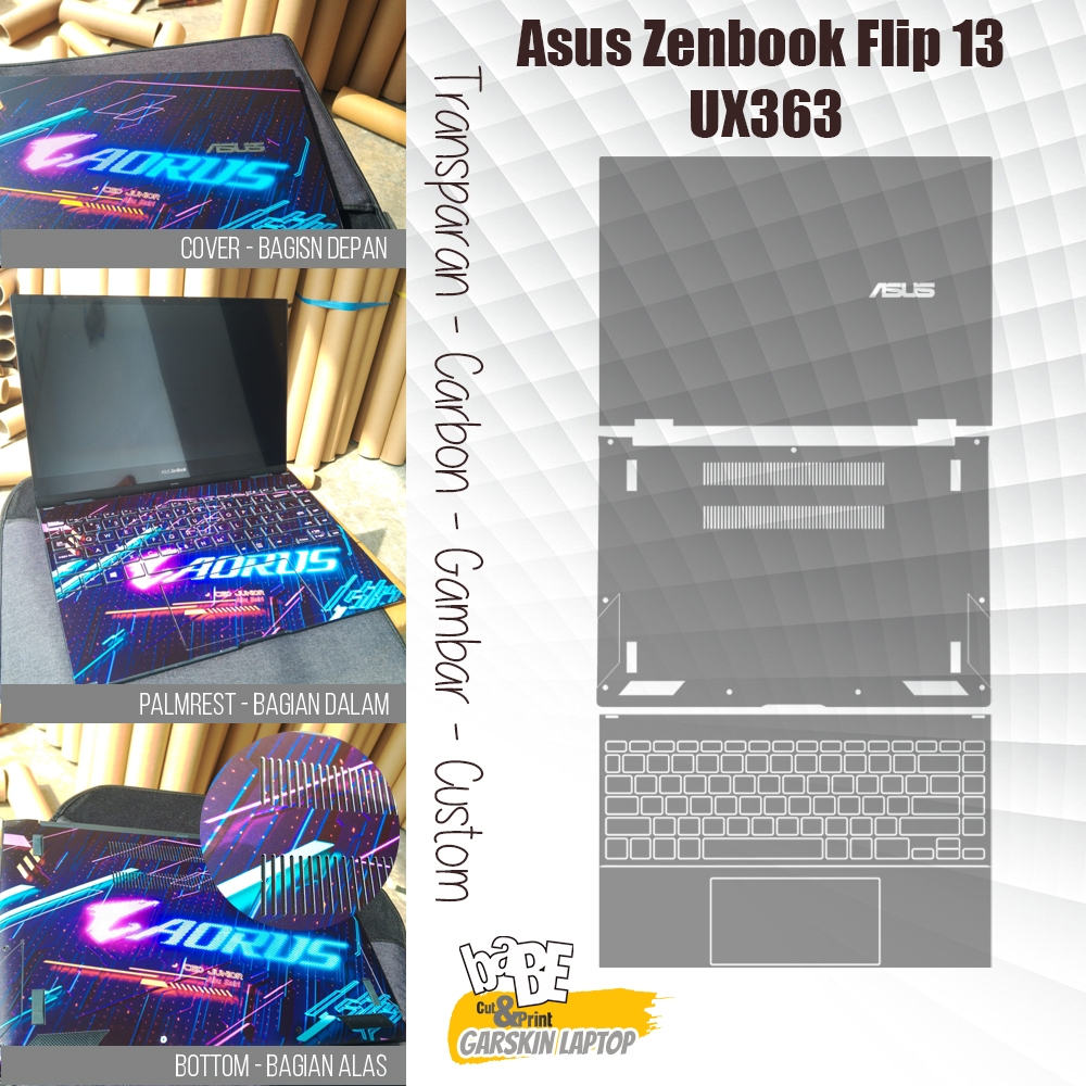 Garskin Laptop Asus Zenbook Flip 13 UX363 Skin Laptop