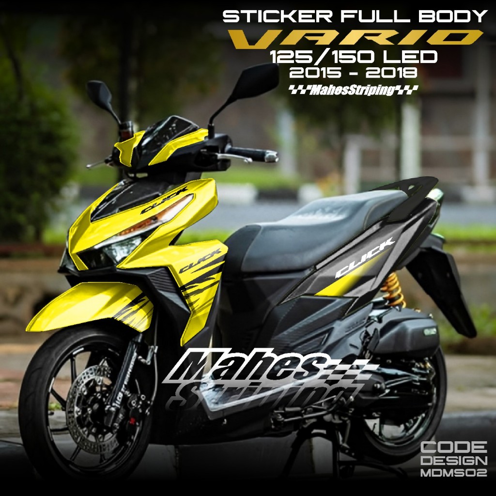 Decal Sticker Vario 125 / 150 LED OLD Full Body 2015 2016 2017 2018  MDMS 02 Desain Grafis CLICK Mal