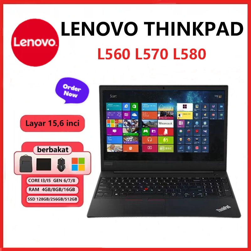 Laptop Lenovo Thinkpad L560/L570/L580 | murch | second | RAM 16GB | SSD 512GB |Core i5 |15,6 inci