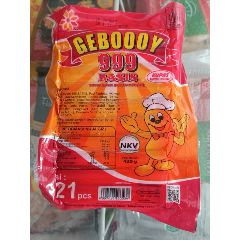 

GEBOOY Sosis Basis Merah Isi 21+2 500gr