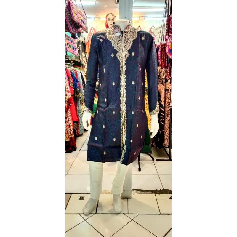 Sherwani india dewasa, baju pengantin india cowok, baju pesta india