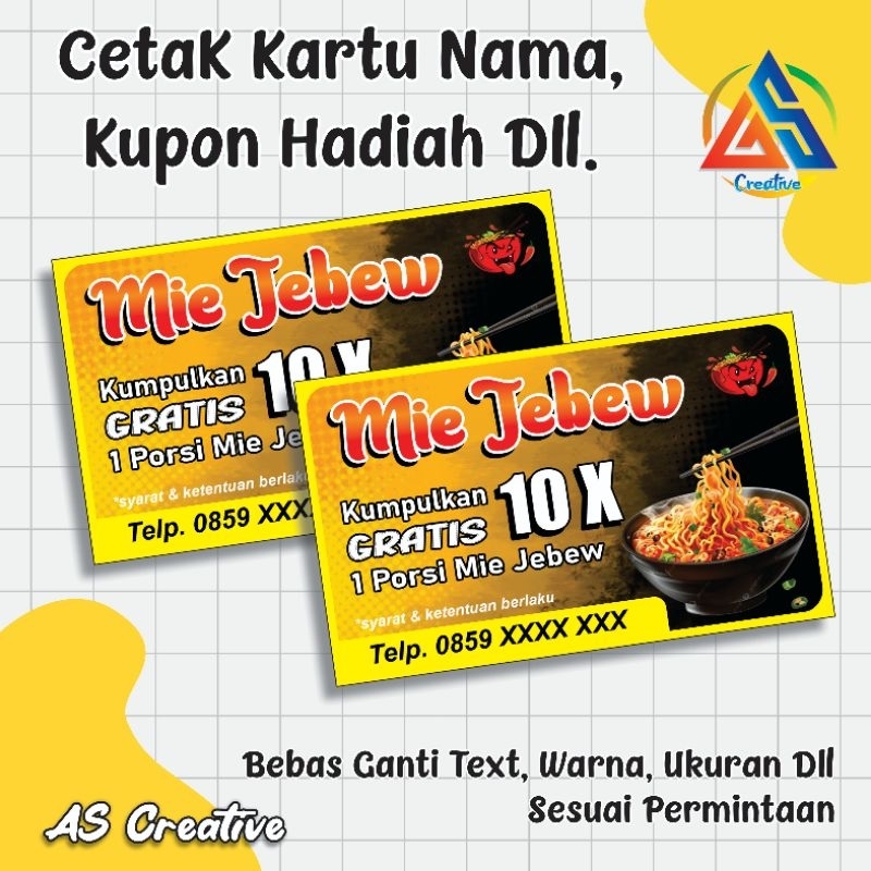 

cetak carton 260gsm, bahan promosi, identitas nama toko dll. custom desain