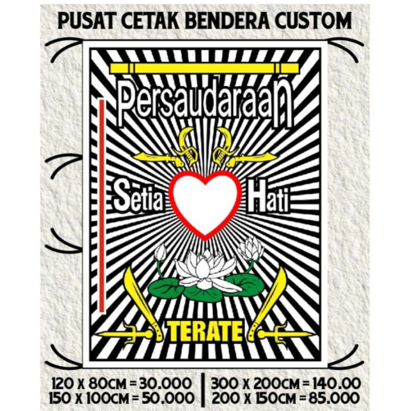 READY STOK + FREE STICKER SH, BENDERA PSHT, GIANTFLAG PSHT, BANNER SPANDUK KAIN SH PSHT PUSAT MADIUN