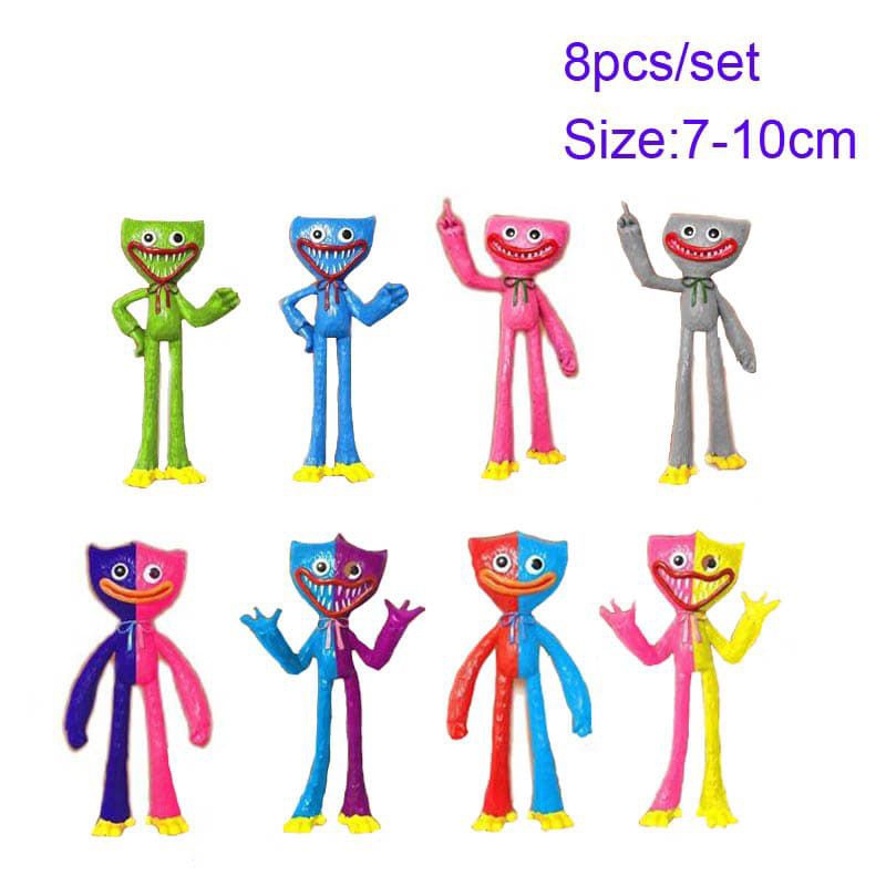 mainan action figure monster huggy wuggy poppy set miniatur topper kue