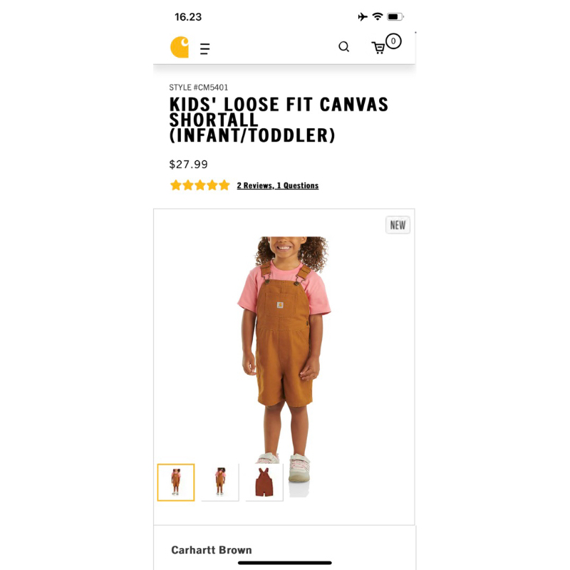 Overall Carhartt brown original