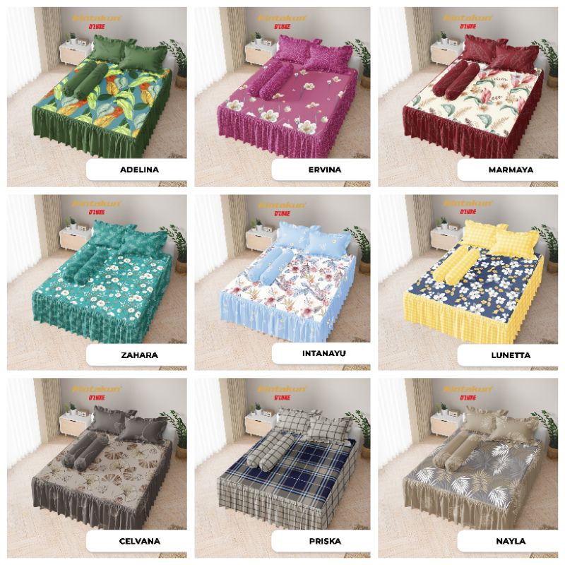 SPREI RUMBAI KINTAKUN 160X200 180X200  / SPREI KINTAKUN DELUXE 160 180 RUMBAI