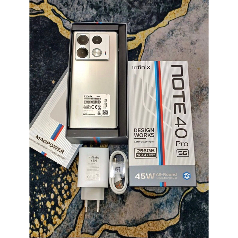Infinix not 40 pro 5g BMW ram 8/256 second fulset