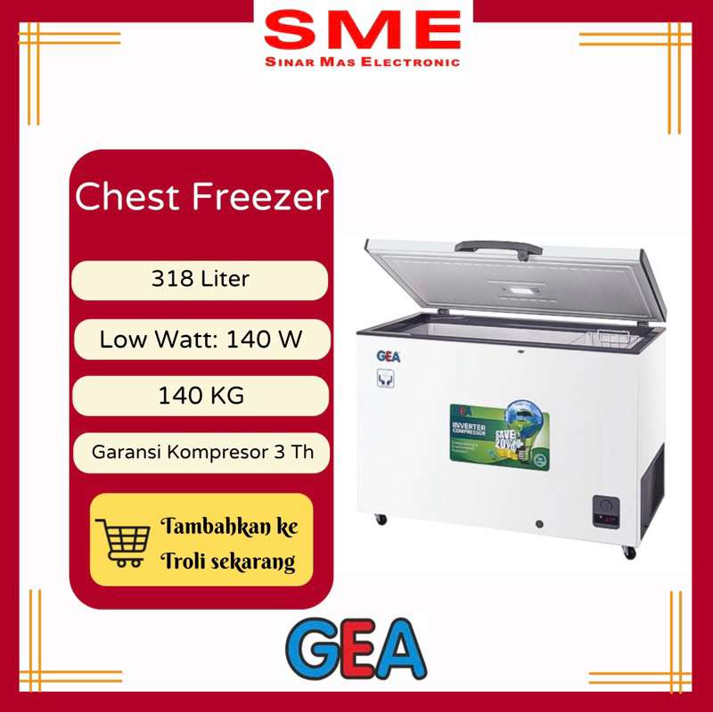Chest Freezer Box Daging Frozen Food 300 Liter - AB320ITR
