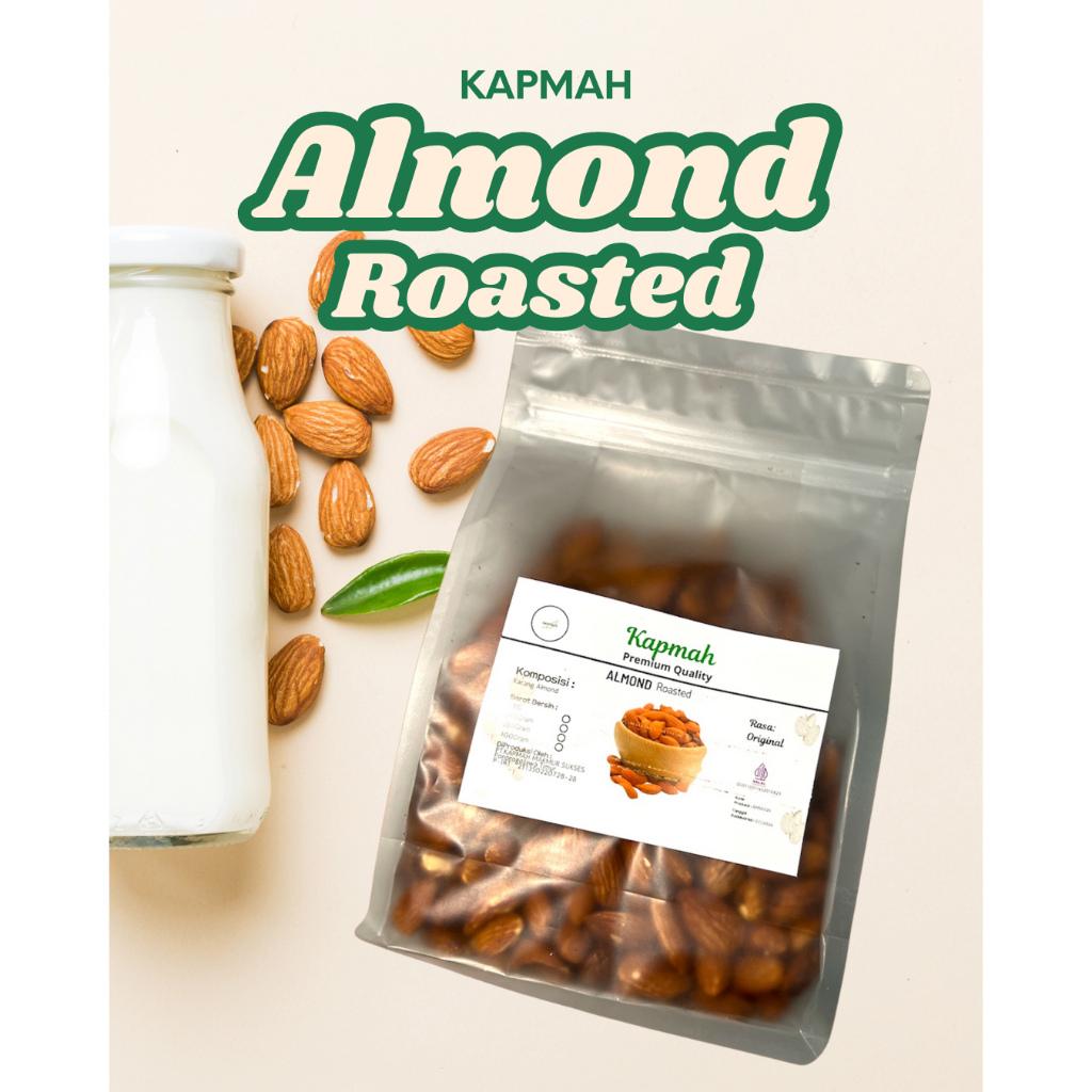 

Kacang Almond panggang kupas utuh 250gram
