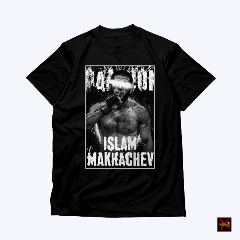 Kaos ufc Thirt islam makhachev hitam-cotoon combed 24s premium original