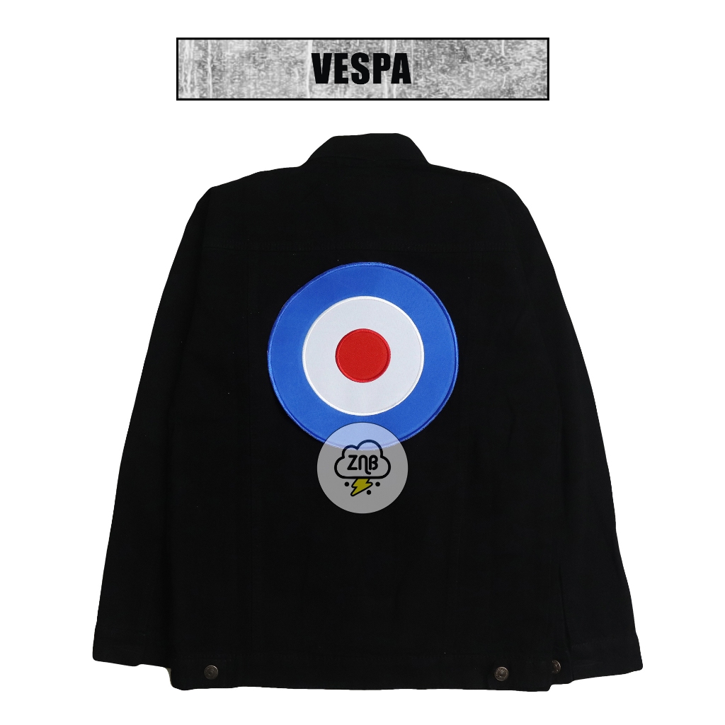 Patch bordir Moods emblem bordir patch besar aksesoris tempelan jahit patch vespa backpatch bordir