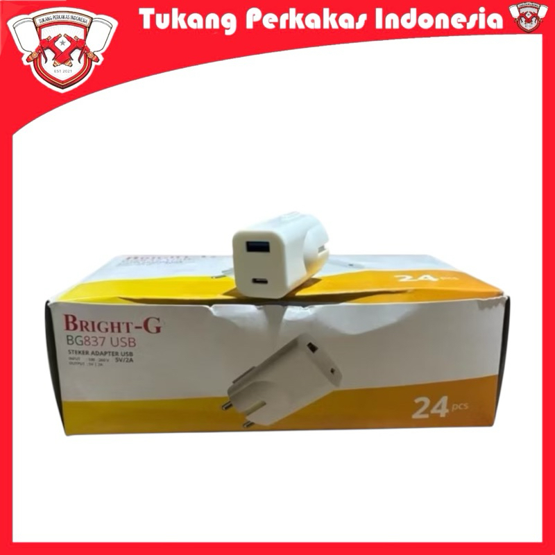 Bright G Steker Usb Serbaguna BG 837 USB Steker adaptor Usb