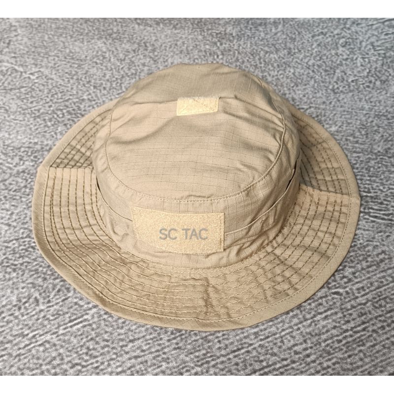 Topi RIMBA TACTICAL CREAM/Topi RIMBA TACTICAL PEREKAT GURUN