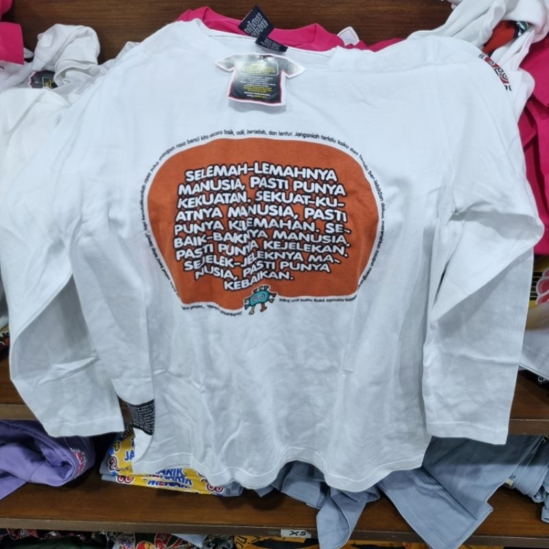 KAOS LENGAN PANJANG JOGER KAOS PUTIH PANJANG TSHIRT KATA KATA JOGER OLEH OLEH BALI