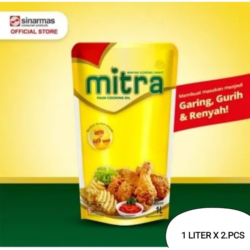 

minyak goreng Mitra 1L isi. 2pcs, produk sinarmas