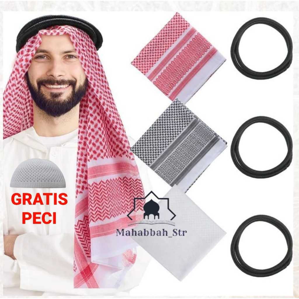 Igal Sorban Arab Untuk Anak dan Dewasa Ghutra Arab GRATIS PECI