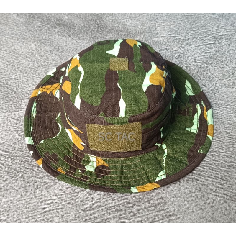 Topi RIMBA TACTICAL LORENG BRIMOB/Topi RIMBA TACTICAL PEREKAT LORENG BRIMOB