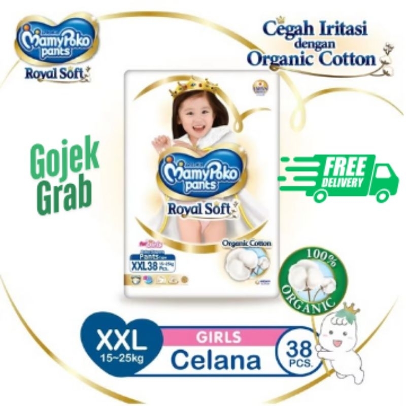 Popok Bayi Mamypoko Royal Soft Celana XXL 38 Girls Mamypoko Pants XXL38