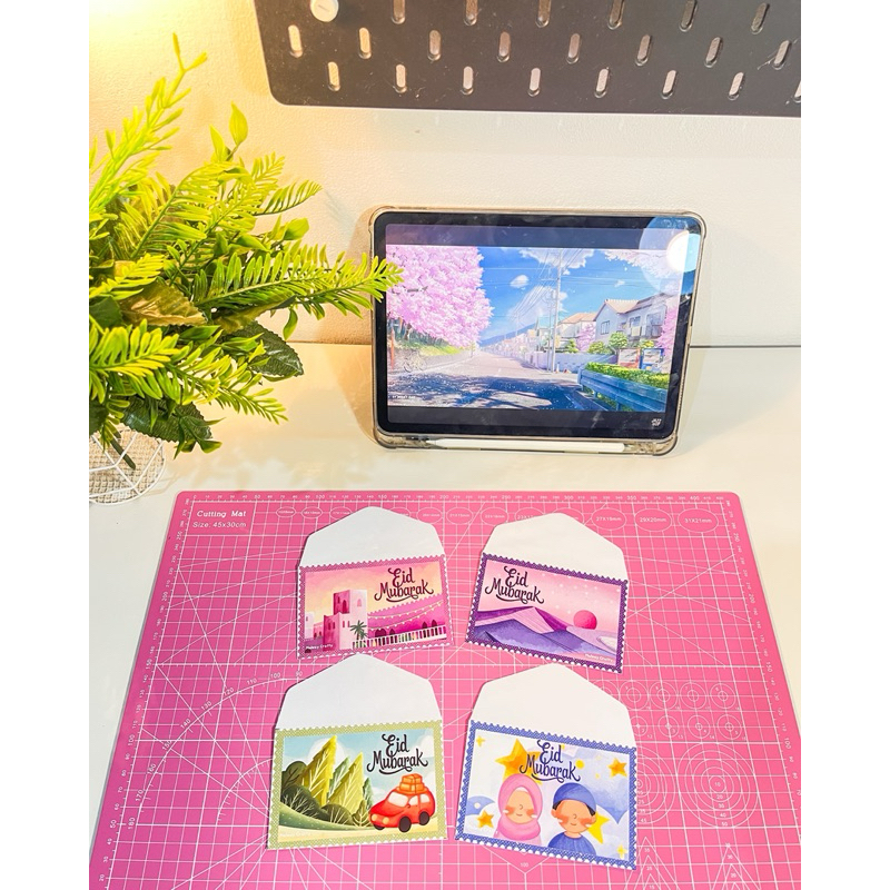 

amplop lebaran ilustrasi lucu 11x7 cm (isi 8 pcs dengan 4 design)