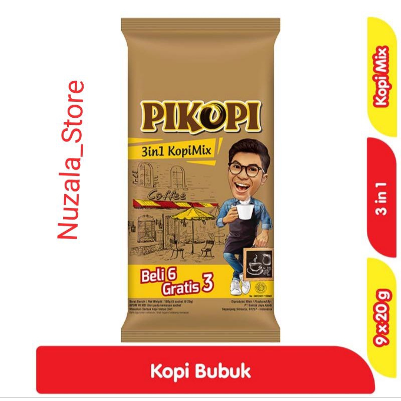 

Pikopi - Kopi instan 3 in 1 kopi mix 9 x 20 gr