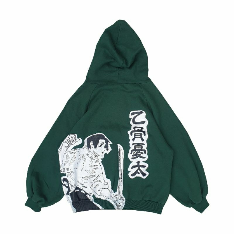 YUTA OKKOTSU Hoddie Jacket Painted | Jaket Kanvas Jujutsu Hoddie Yuta Okkotsu