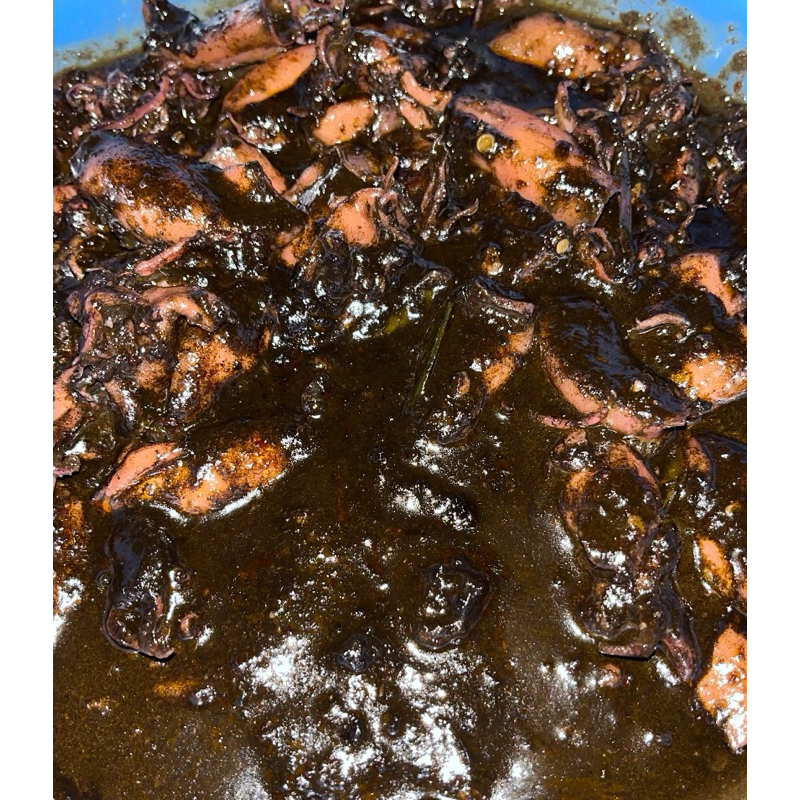 

Cumi tinta hitam TERMURAJ 500 gram dan 1 kg . Raos Pisan