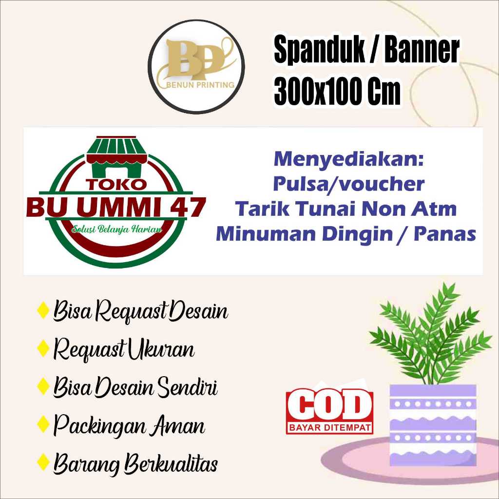 Spanduk Banner 300x100 Cm Toko Pulsa Bisa Request Desain.jpg