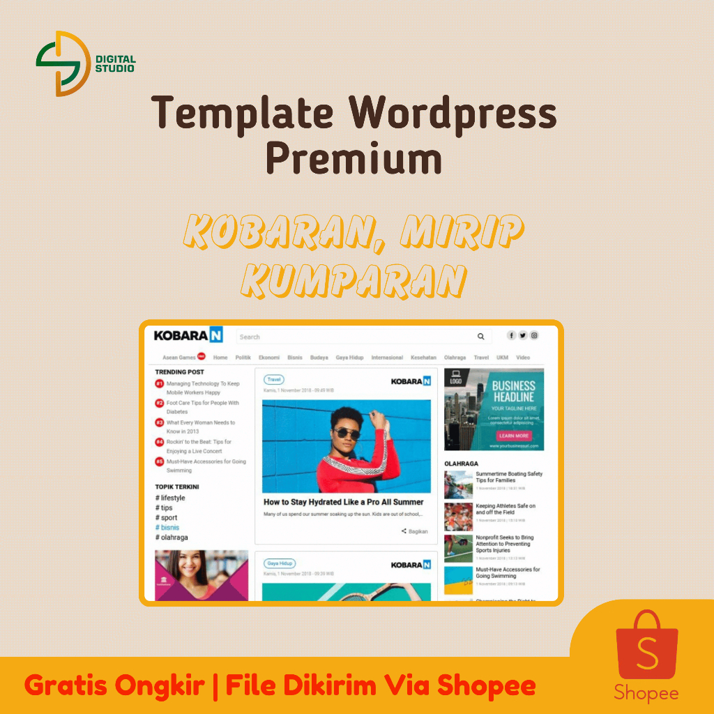 Template Kobaran Mirip Kumparan | Template Wordpress