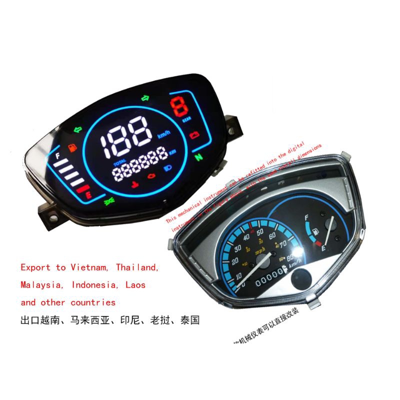 Speedometer Digital LED Yamaha Jupiter Mx old Lc135