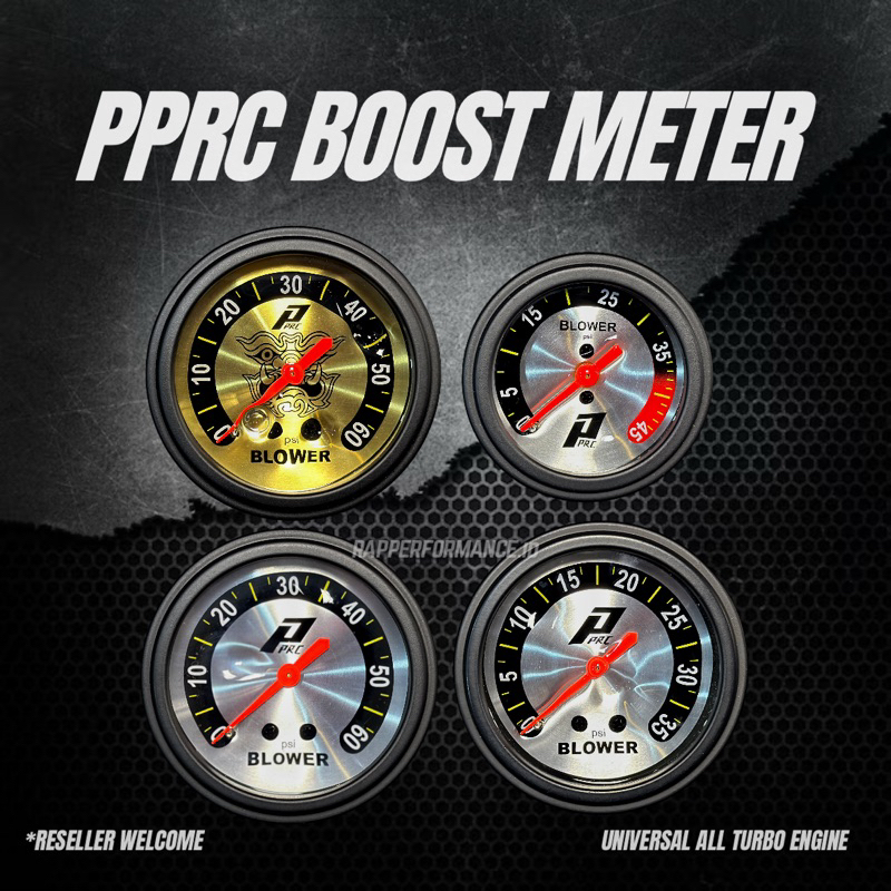BOOST METER PPRC ORIGINAL BLOWER PRESSURE 60 PSI KOMPLIT SET