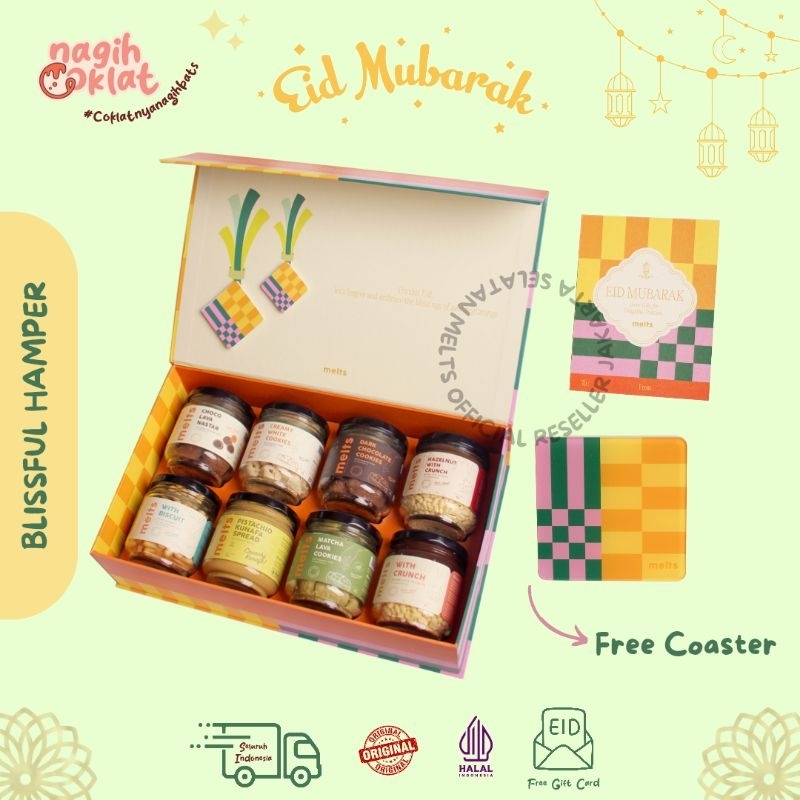 

MELTS Blissful Hampers Lebaran | Ramadan Idul Fitri Eid Mubarak | Hadiah Gift Set Kado Parcel Souvenir - @nagihcoklat