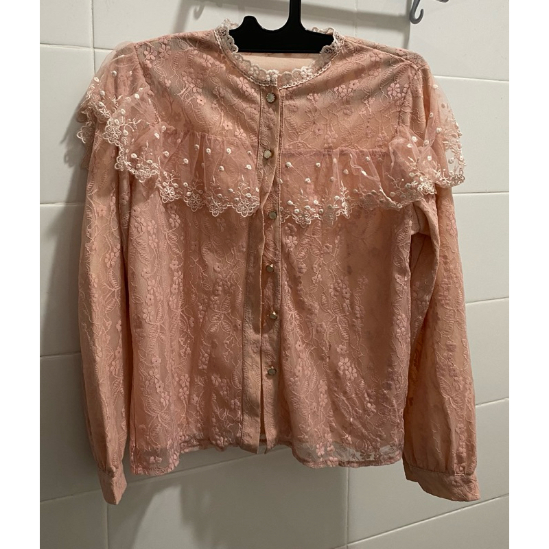 Preloved vanilla hijab, preloved rajut