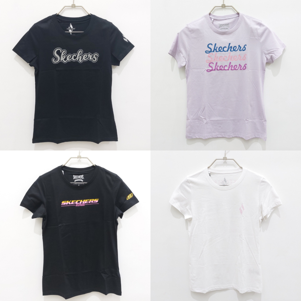 SALE Kaos Skechers Text Skechers Women ORIGINAL