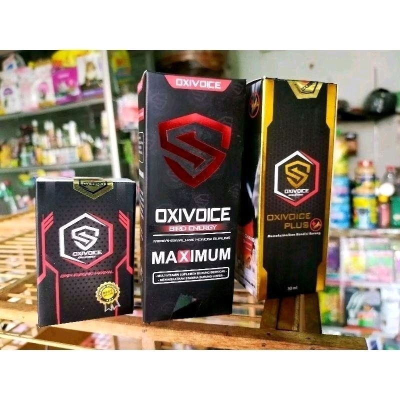 sepaket isi 3 vitamin burung oxivoice lengkap original oxivoice energy oxivoice plus oxivoice maximu