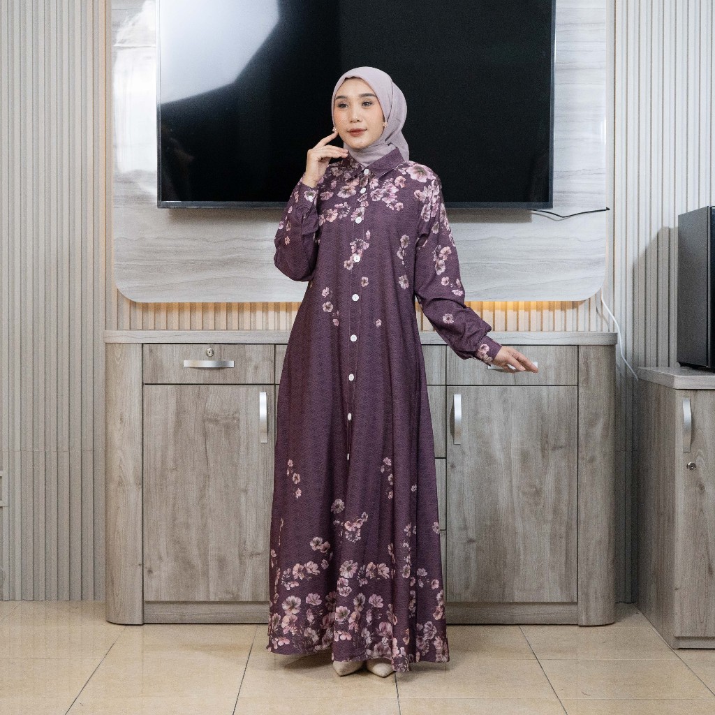 MAYANG COLLECTION - DRESS G02824 | GAMIS TUNIK BLOUSE MIDI DRESS ATASAN WANITA BROKAT SARIMBIT LEBAR