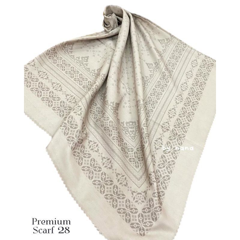 Hijab Scarf, Segiempat Scarf, Hijab Motif, Voal Motif, Scarf Voal Motif, Jilbab Segiempat Motif Prem