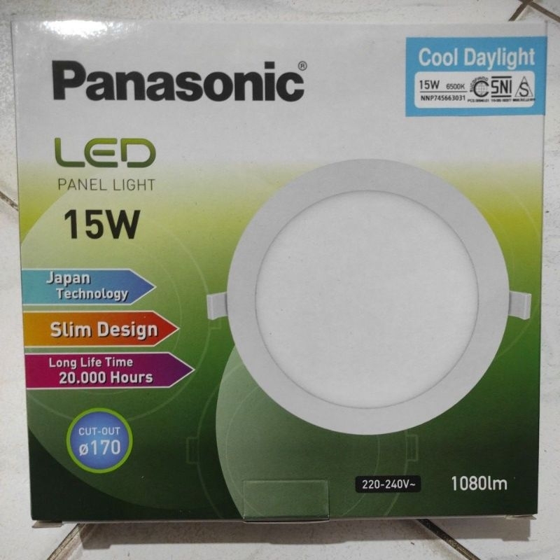 DOWNLIGHT PANASONIC 15 Watt LED IB 6500K cahaya putih