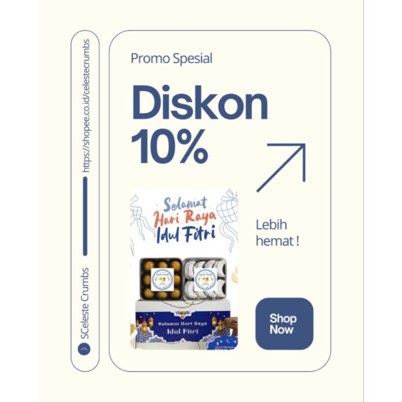 

Bundling Edisi Terbatas Céleste Crumbs | Nastar & Putri Salju Premium | Diskon 10%