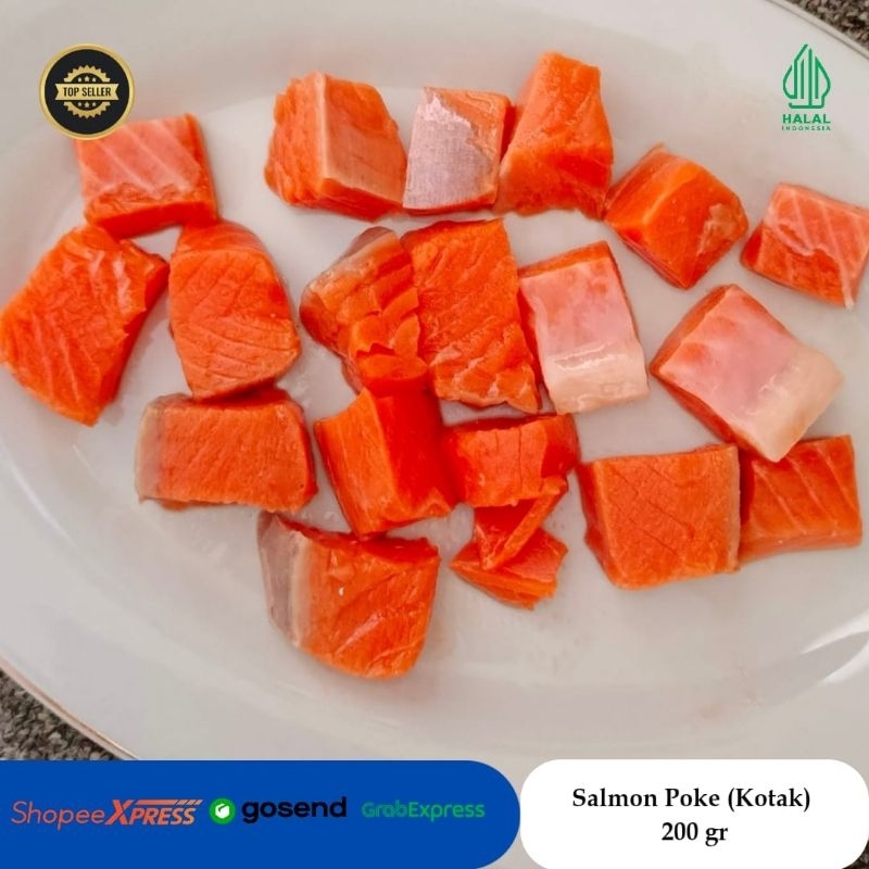 

Salmon Poke/ Salmon Kotak/ Salmon tanpa kulit/ 200 gr