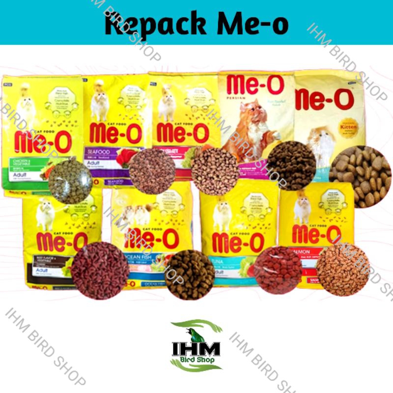 IHM - Meo Dry Food Repack Me-O 1Kg & 500gr Makanan Kucing Meo Makanan Kering Kucing Persia, Anggora 