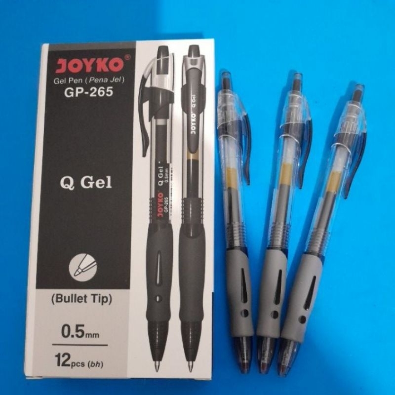 

Gel pen Joyko warna hitam 0.5mm (1 kotak isi 12psc)