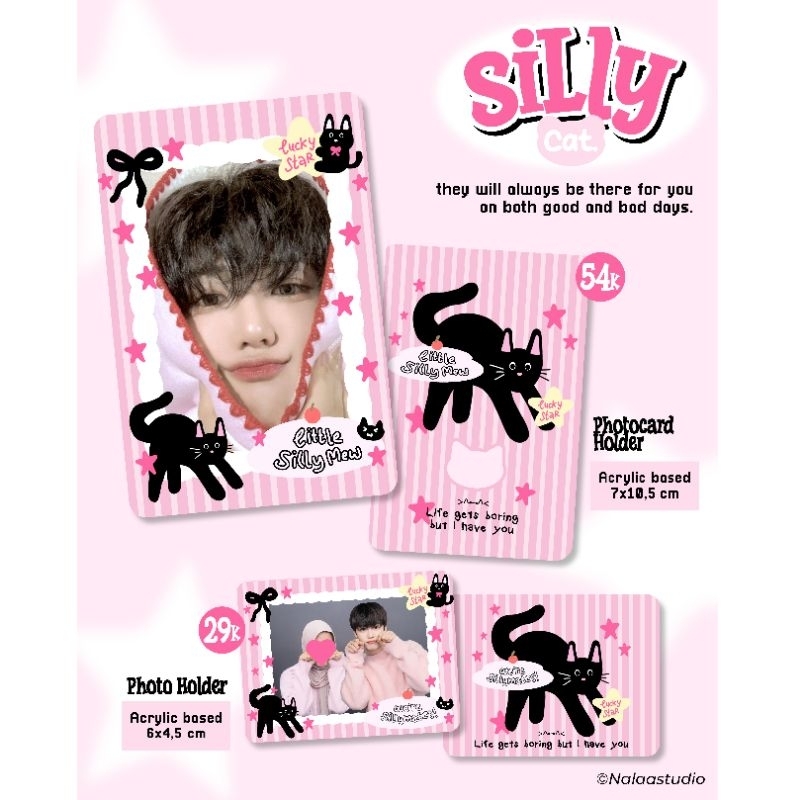 SillyCat Cahol Photocard Holder & Photoism Photobooth Photo Holder Mini Frame by Nalaastudio