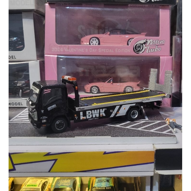 Mini GT LBWK Towing Isuzu Nseries Black Loose