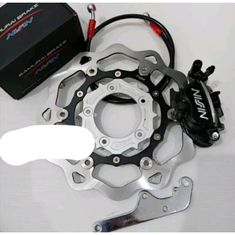 Paket Vario Lubang 5 Kaliper NSSN SAMURAI+DISC MODEL GALFER+SELANG REM DEPAN VARIO 125 VARIO 150 NEW