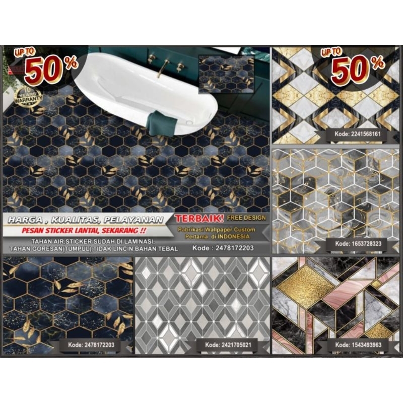 Sticker Custom 3D Floor | Sticker Lantai 3D | Sticker Mural | Sticker 3D Mural | Sticker Lantai | Wa